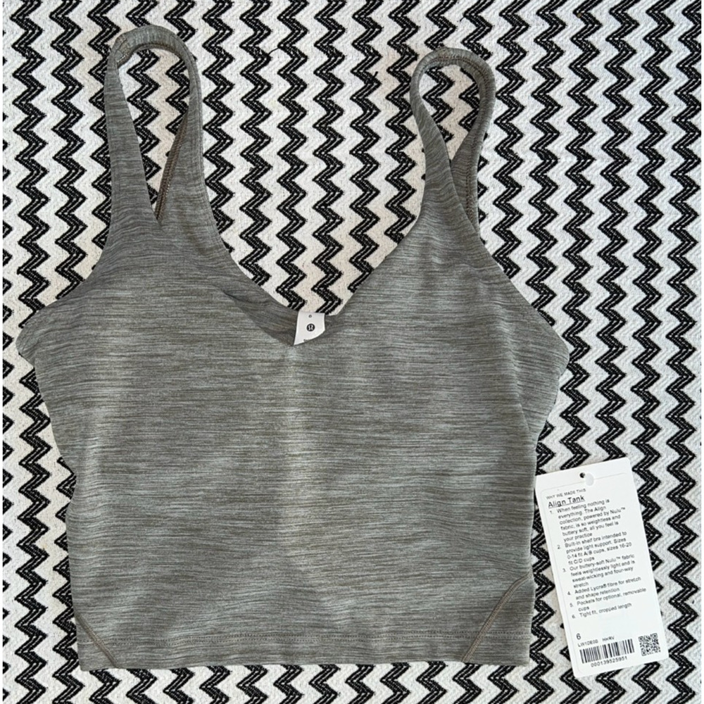 NEW lululemon Align Tank Heathered Rover HHRV OG Thin Straps Size 6